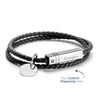 Jet Black - Blue Sapphire (White Gold Titanium)