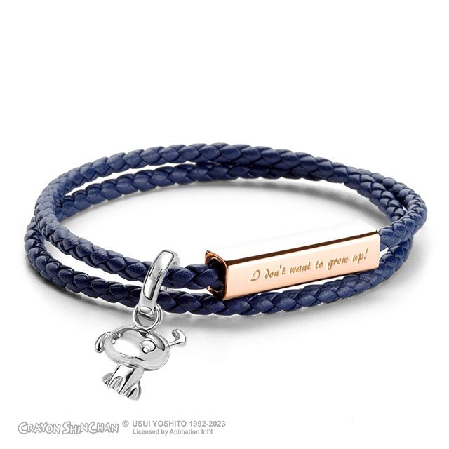 Crayon Shinchan Italian Leather Wrap Customized Bracelet